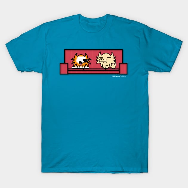 Simon and Rusty Couch Shirt T-Shirt by Hazard Studios